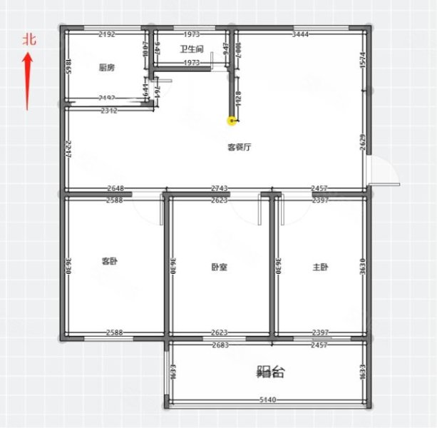 惠中家园3室2厅1卫125㎡南北78万