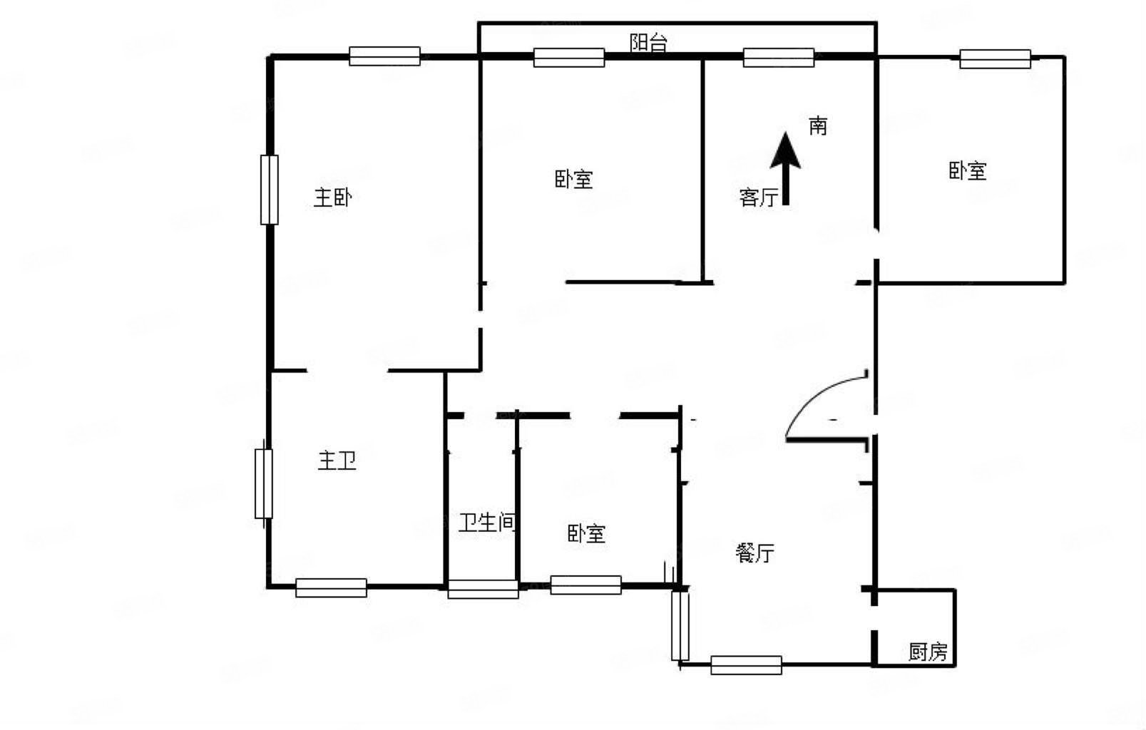 乐富强名仕悦府4室2厅2卫143㎡南北118万