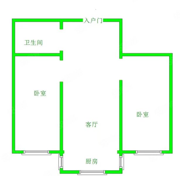 巧克力城(一二三期)2室1厅1卫91.65㎡南北95万