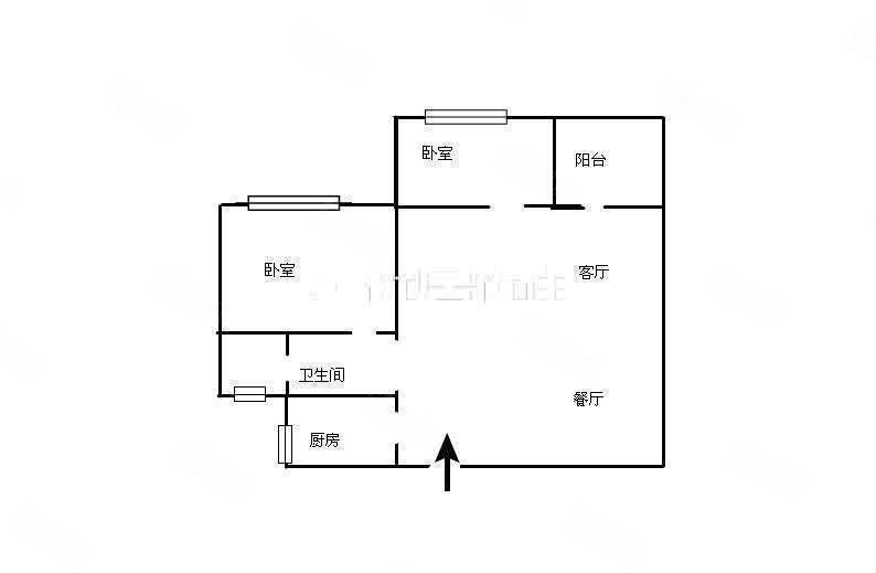 清江尚玲珑2室2厅1卫76㎡南65万