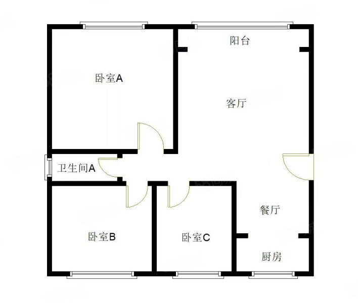 古镇恒尚3室2厅1卫100㎡南北50万