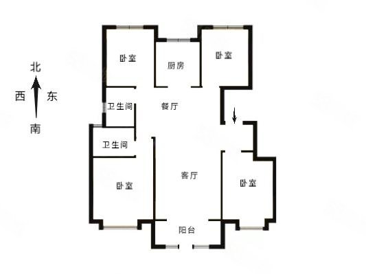 联发熙园4室2厅2卫130㎡南北190万