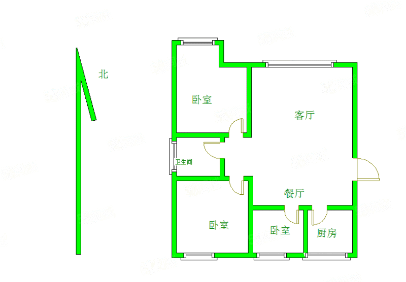 润纺家园3室2厅1卫125㎡南北82万