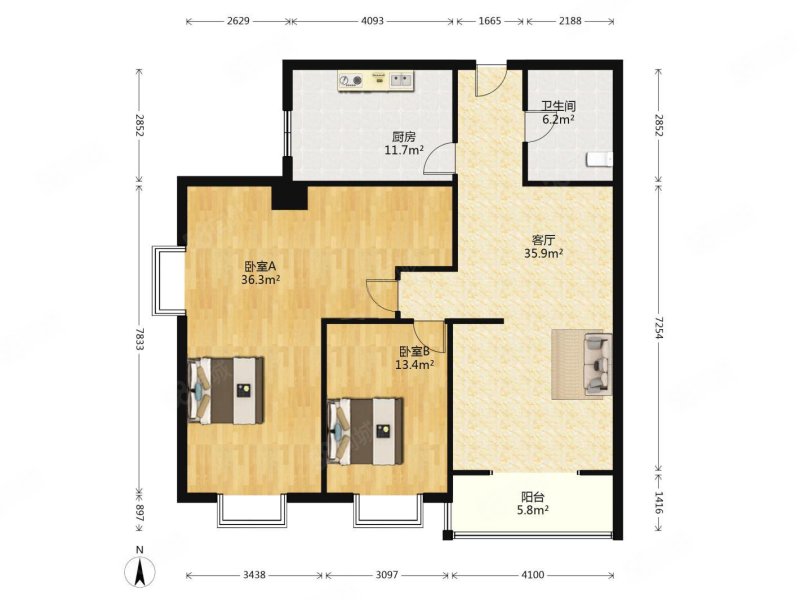 金龙蟠家苑3室1厅1卫140.97㎡南360万