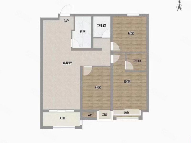 凤凰名都3室2厅2卫145㎡南北102万