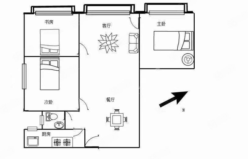 文林秋苑3室2厅2卫138㎡南北78万