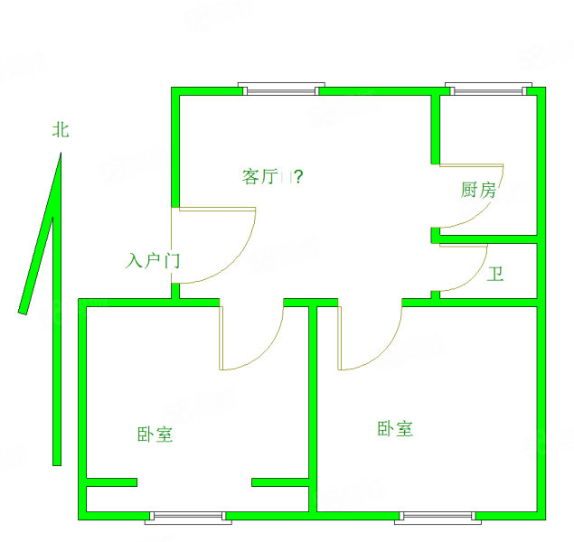 利民小区(新泰)2室1厅1卫60㎡南北14万