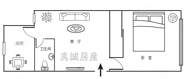 隆中后岭1室1厅1卫40㎡东南28.9万