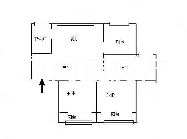 农场江阳楼小区2室2厅1卫68㎡南北19.8万