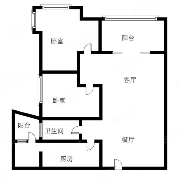 黄埔花园2室2厅1卫87.41㎡北383万
