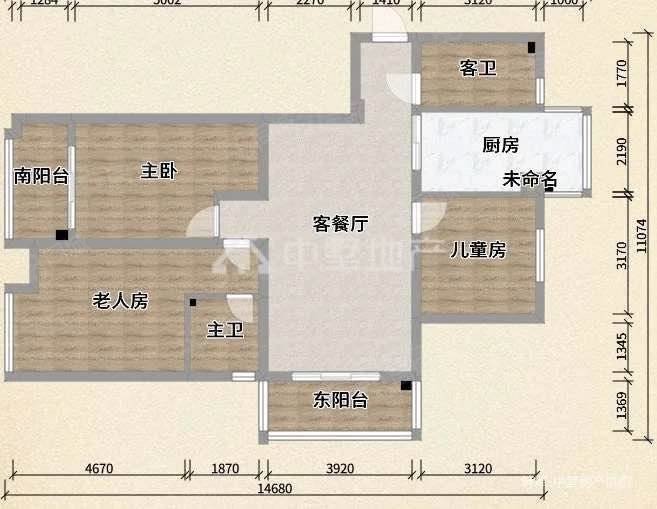 和顺静天府3室2厅2卫114㎡南北78.5万