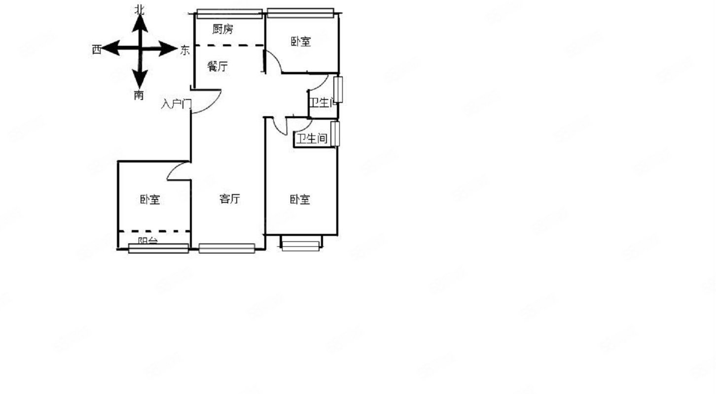 凤栖壹号院3室2厅2卫133.88㎡南北100万