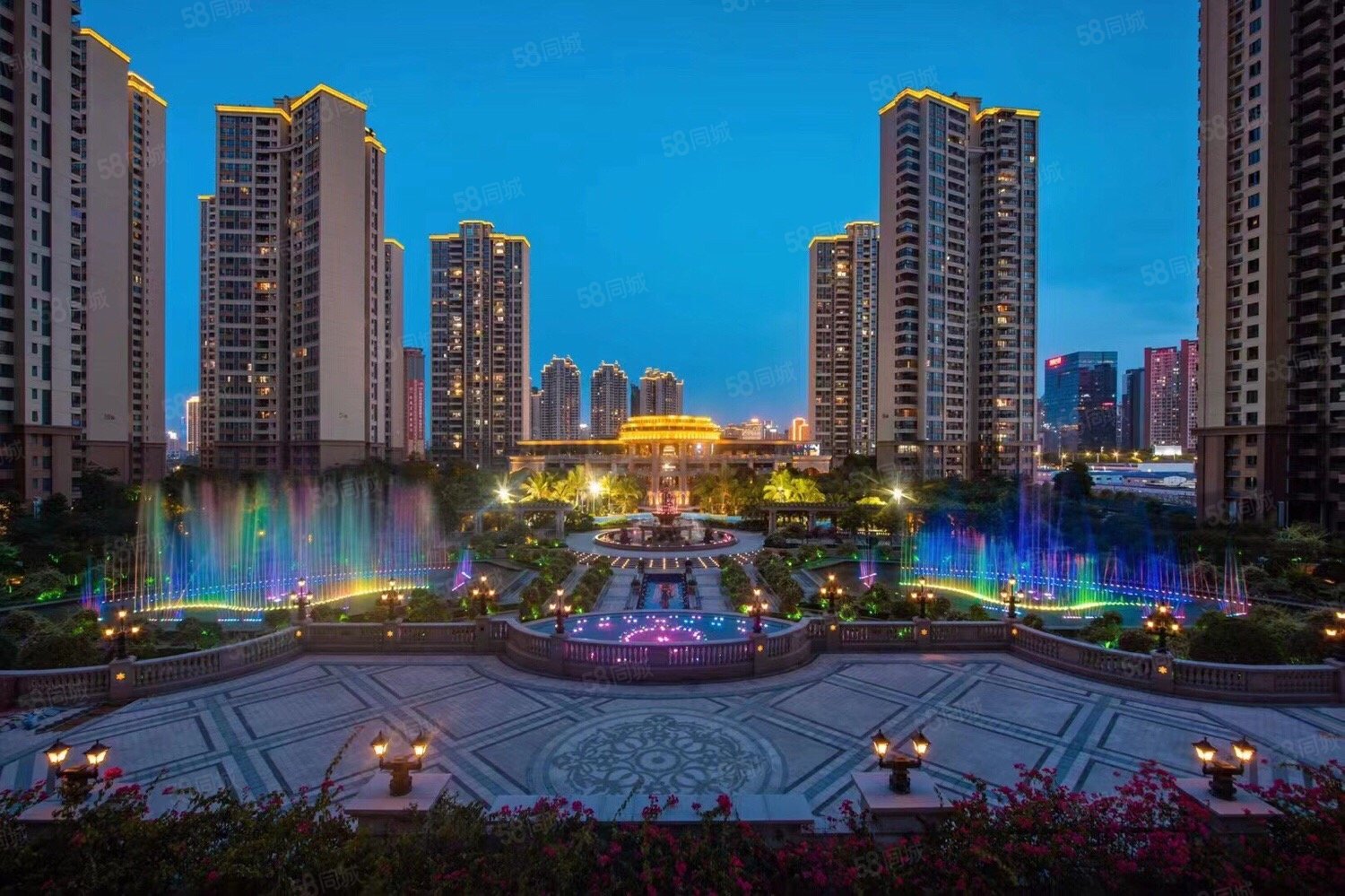 君临世纪5房2厅 小区内 平宜 看小区中 心园林景,君临世纪-湛江58同城