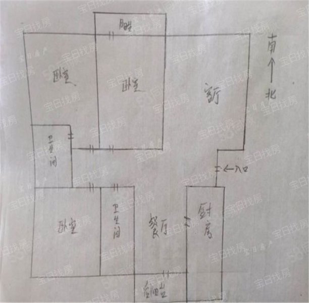 环翠花园3室2厅2卫158㎡南北78万