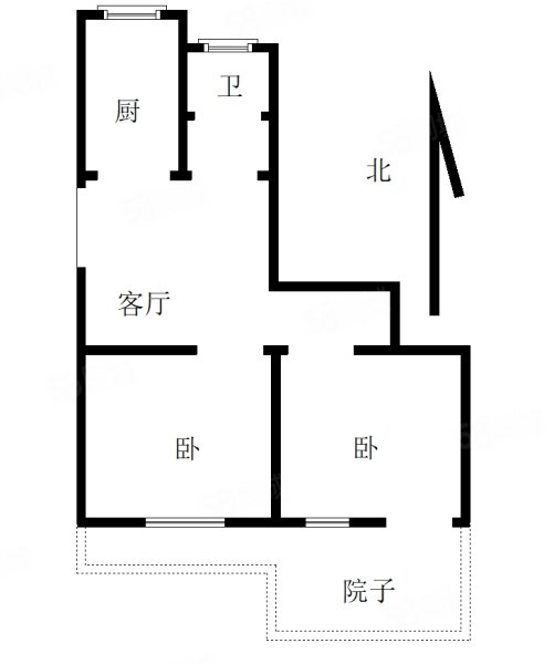 峨嵋路小区2室1厅1卫68.03㎡南260万