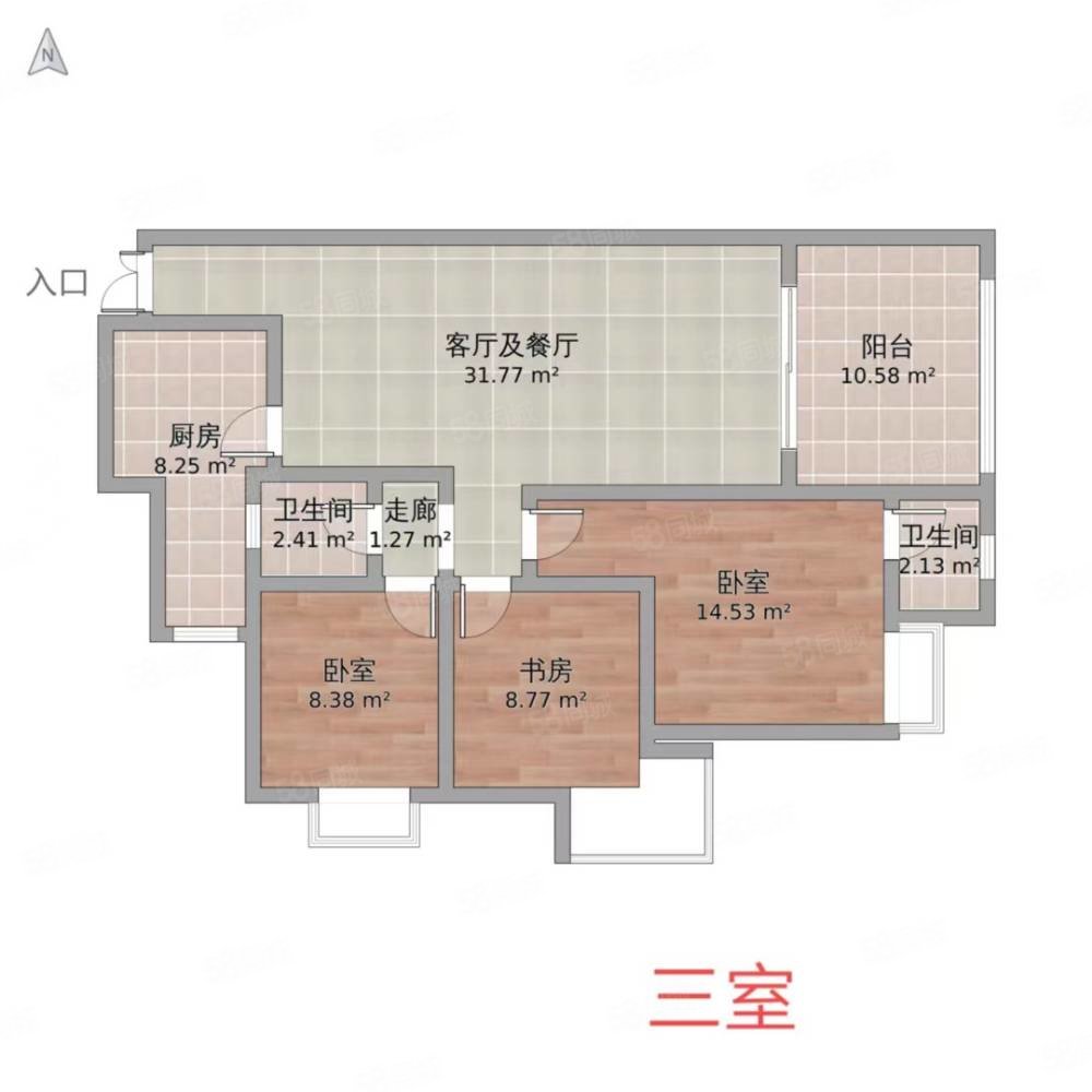 【10图】看中庭看长江大三房带超大阳台实景拍摄,灏景尊城-泸州58同城