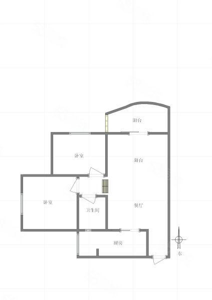 香山花园(B区)2室2厅1卫86.45㎡东86万