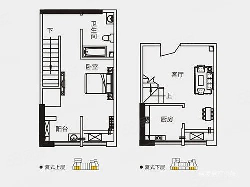 慧聪家电城公寓2室1厅1卫50㎡南北34万