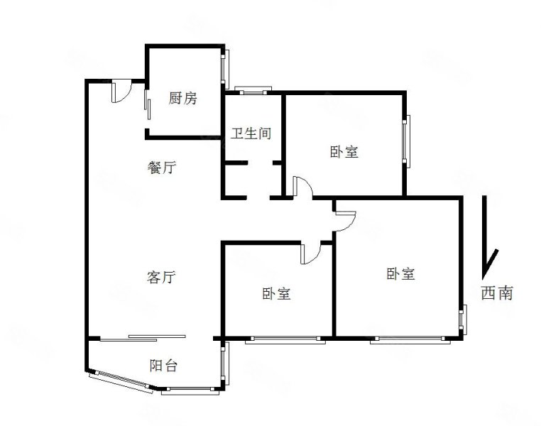 华发琴澳新城四季峰景二期3室2厅1卫78.43㎡南北235万