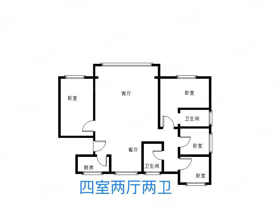 全丰社区4室2厅2卫140㎡南北43.8万