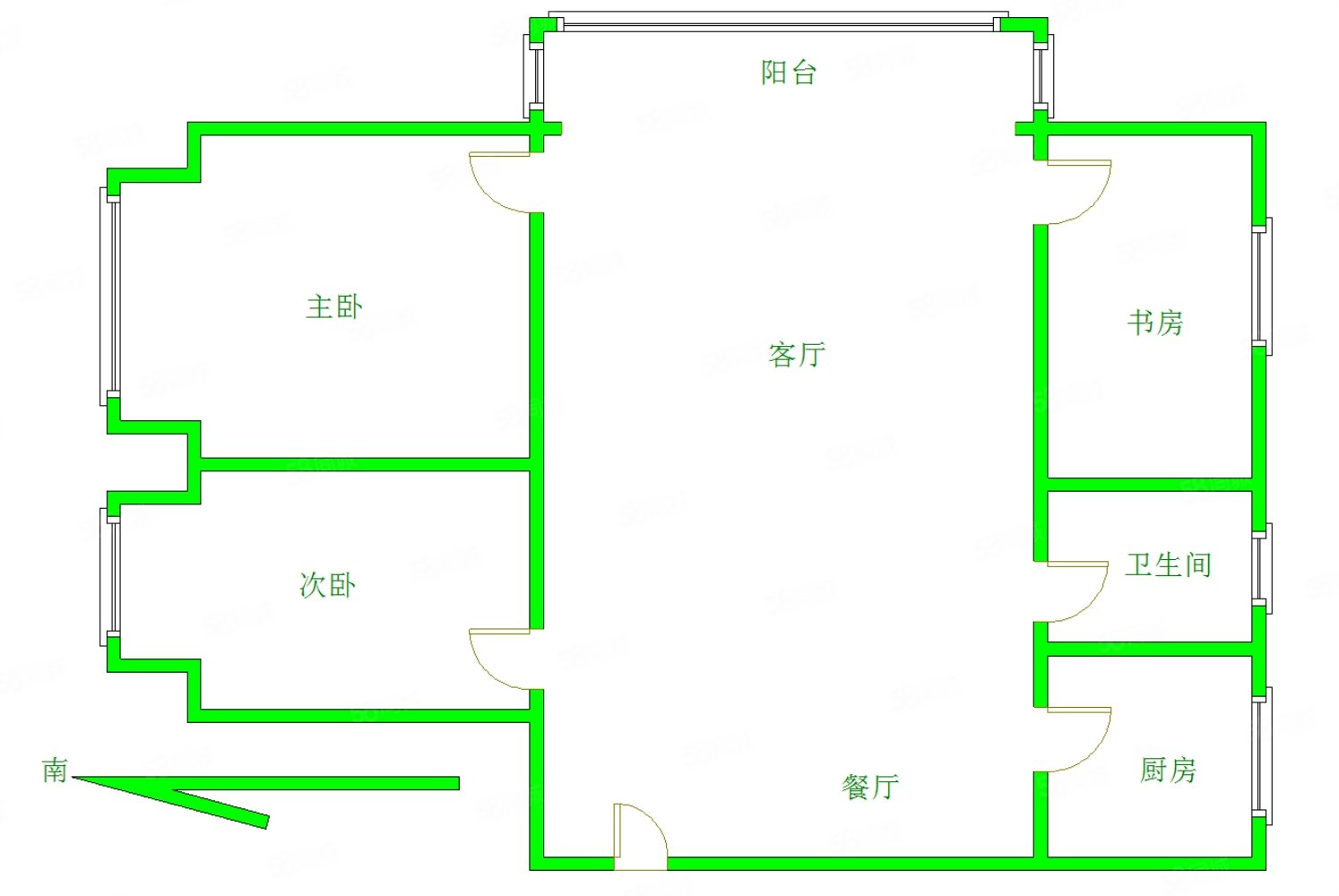 嘉禾西班牙3室2厅1卫108㎡南北60.8万