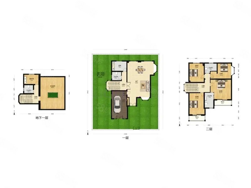 聽濤雅苑(別墅)4室2廳3衛(wèi)335.82㎡南北1400萬