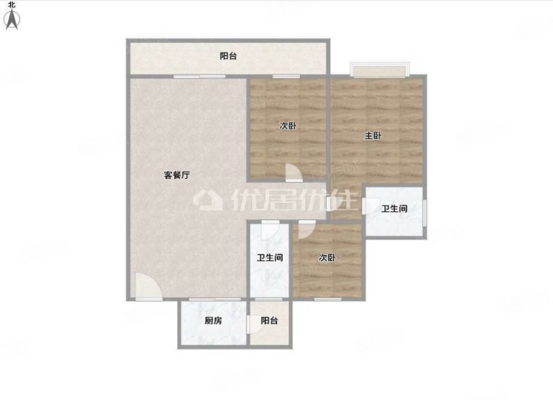 中房翡翠园(二期)3室2厅2卫126.47㎡南132万