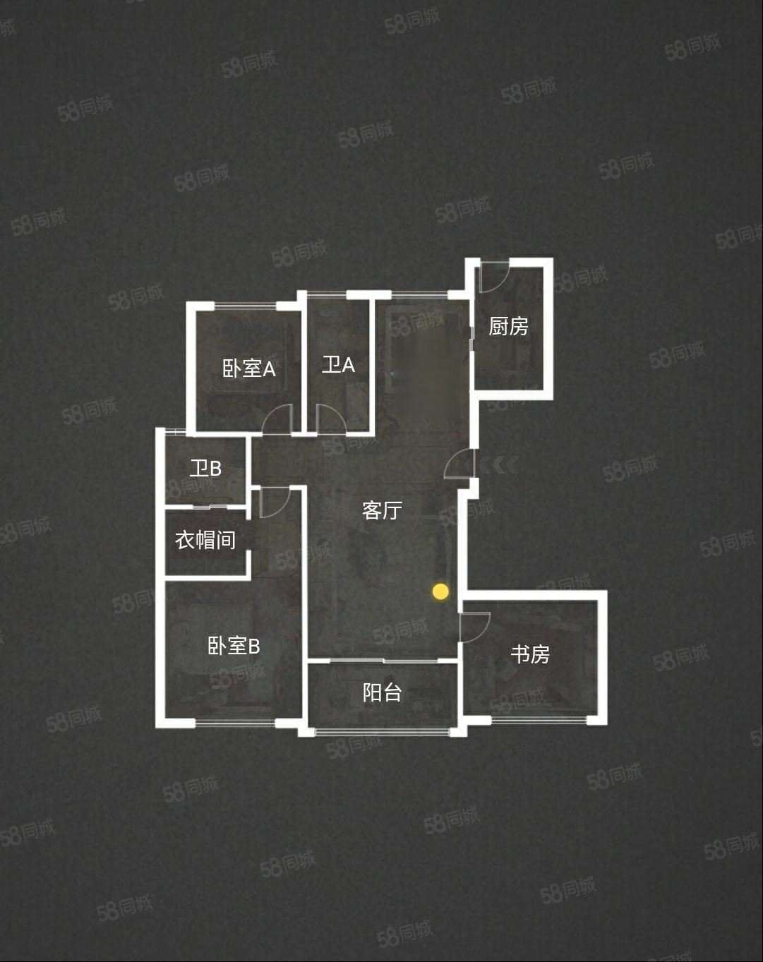 【10图】正南 3室2厅 荣安府 精装修,荣安府-宁波58同城