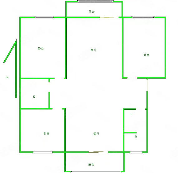 建科西苑3室2厅2卫131㎡南北96万