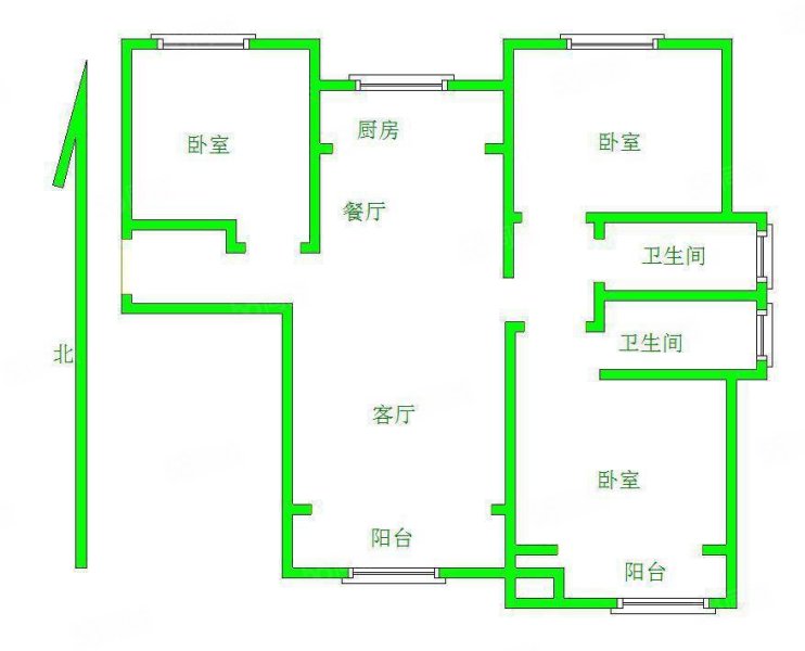 和田城市广场3室2厅2卫123㎡南北84.8万