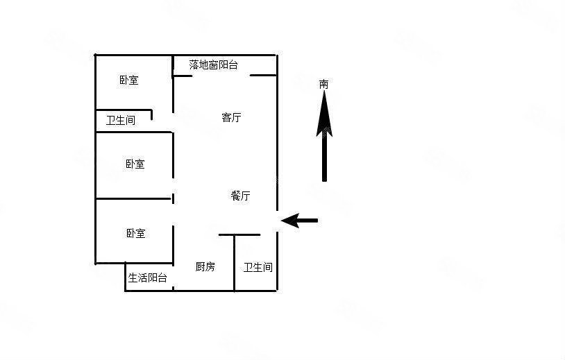 楚雄雍和居(彝海南路)3室2厅2卫130㎡南北53.6万