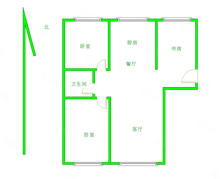 左右城星光苑3室2厅1卫108㎡南北108万