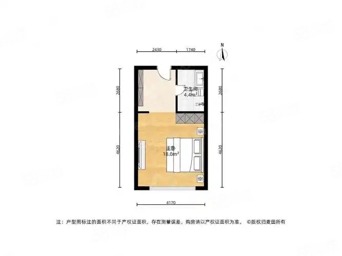 金沙广场1室1厅1卫34㎡东北19.8万