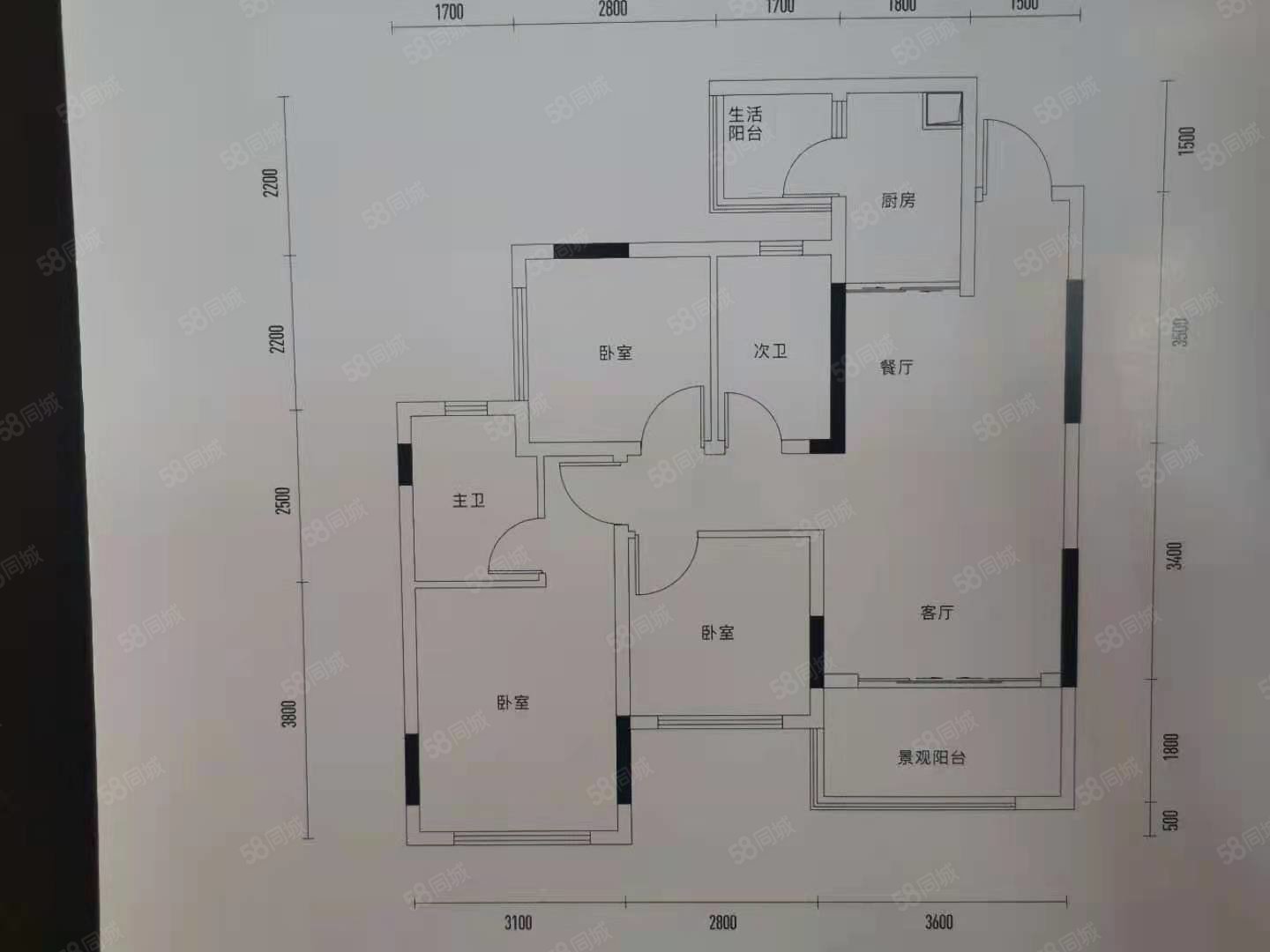 江山丽景(一区)3室2厅2卫88㎡东南32万