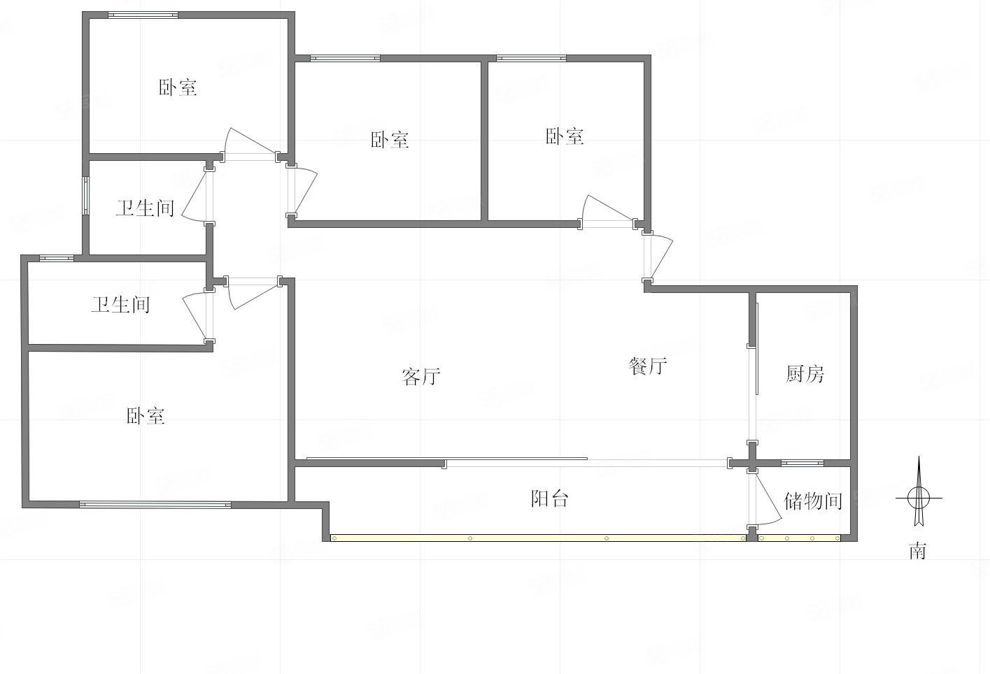 阳光城新希望翡丽锦悦(一期)4室2厅2卫139.22㎡南北120万