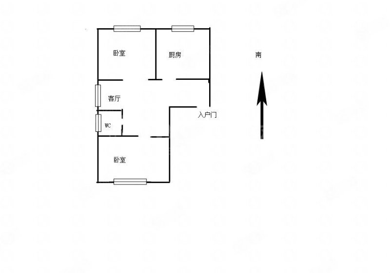 阳光小区(松山区)2室1厅1卫62㎡南北42万