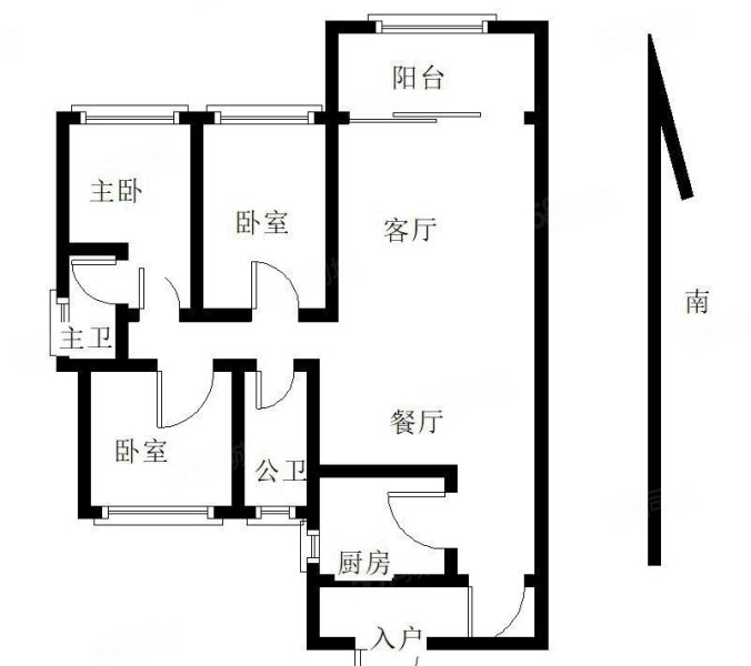 御江帝景3室2厅1卫86㎡南53.8万