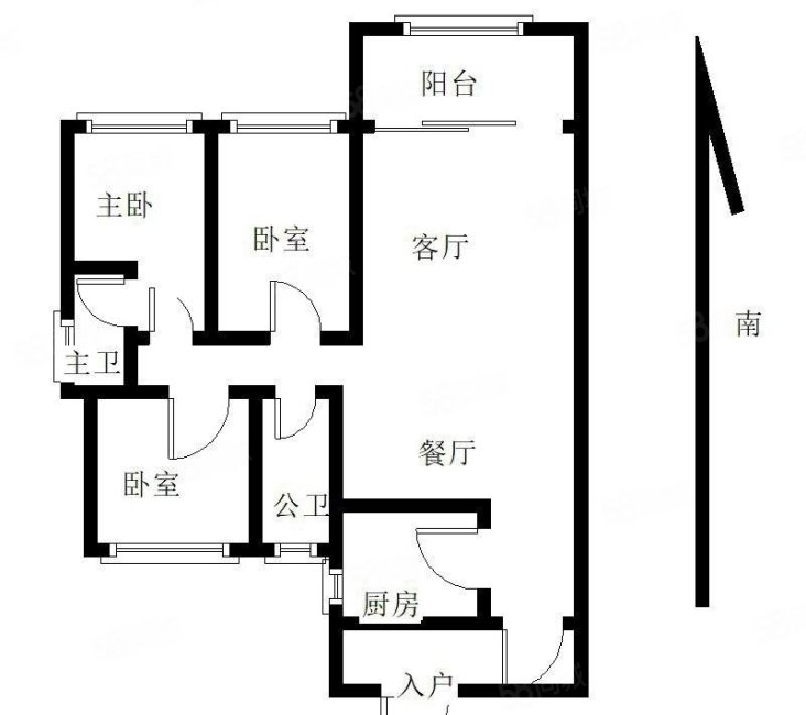 博达新桂城3室2厅2卫128㎡南46.8万