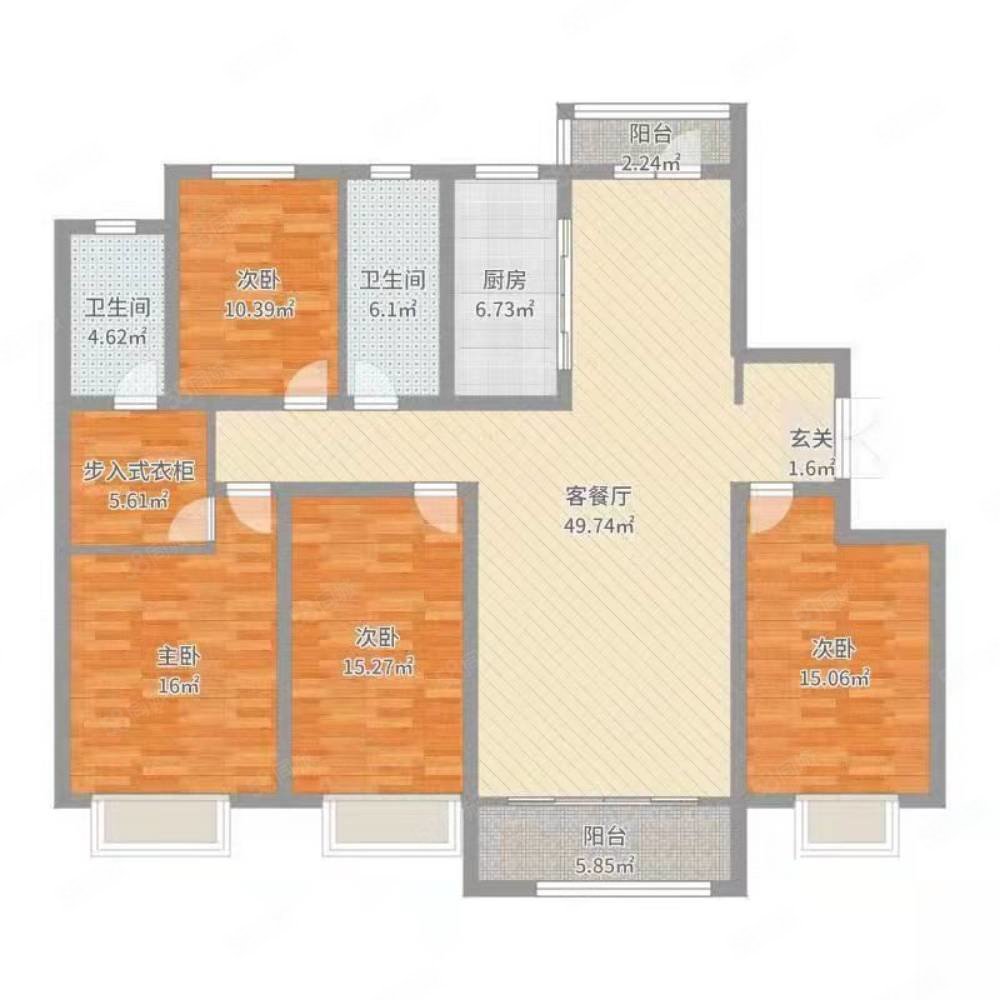 韶关碧桂园4室2厅2卫148㎡南北73.8万