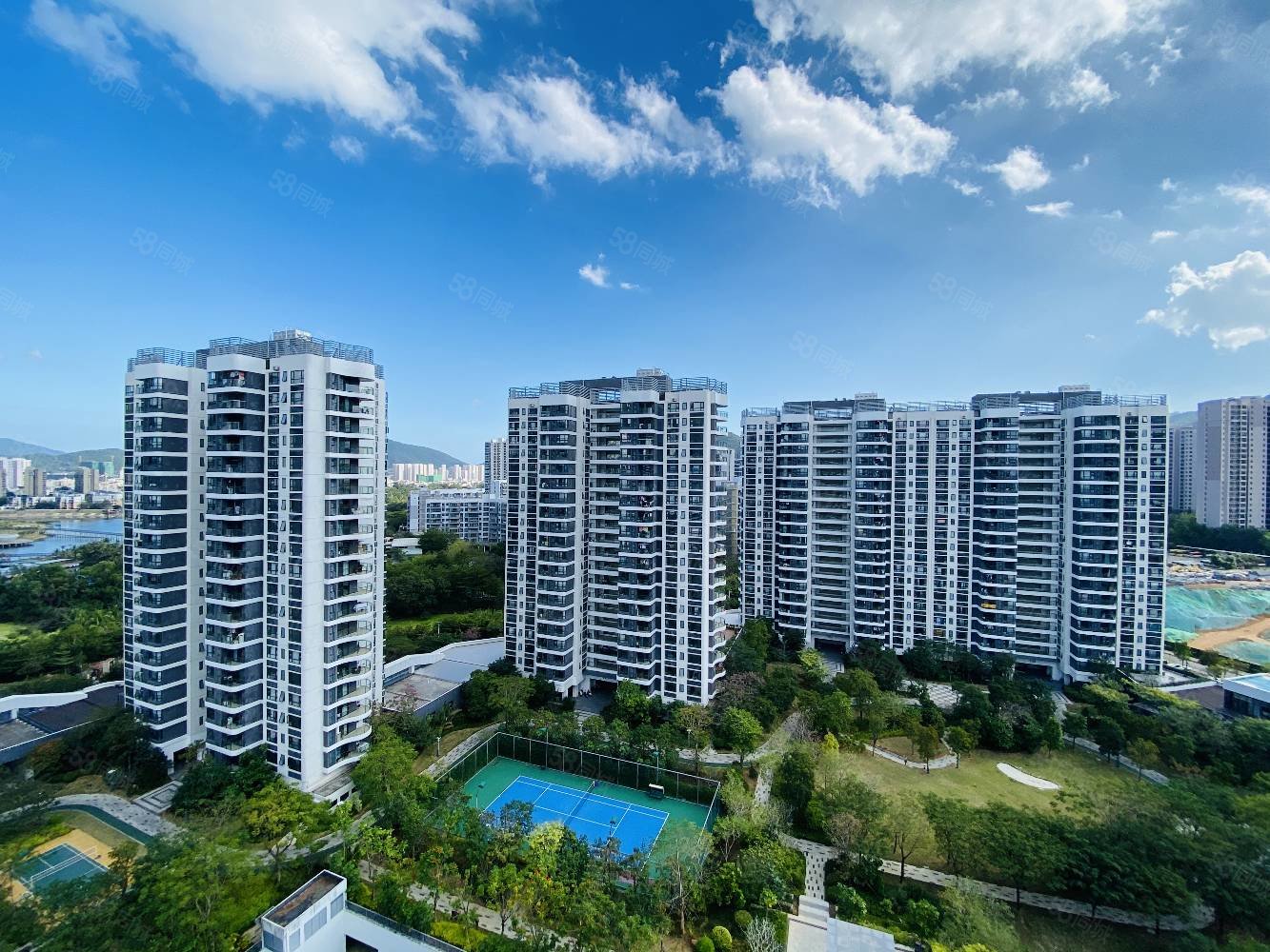 高层俯瞰三个园区景观 的视野 来电,一山湖-三亚58同城