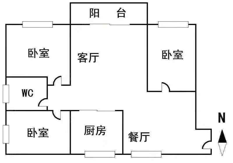 东筑上海新城3室2厅1卫110㎡南北41.5万