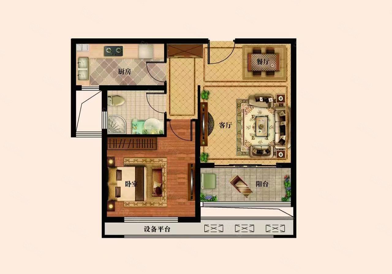 威尼斯六区2室2厅1卫86㎡南北53.8万