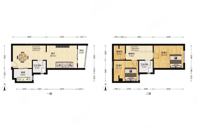 阳光100国际新城(南区)2室2厅78.24㎡65万二手房图片