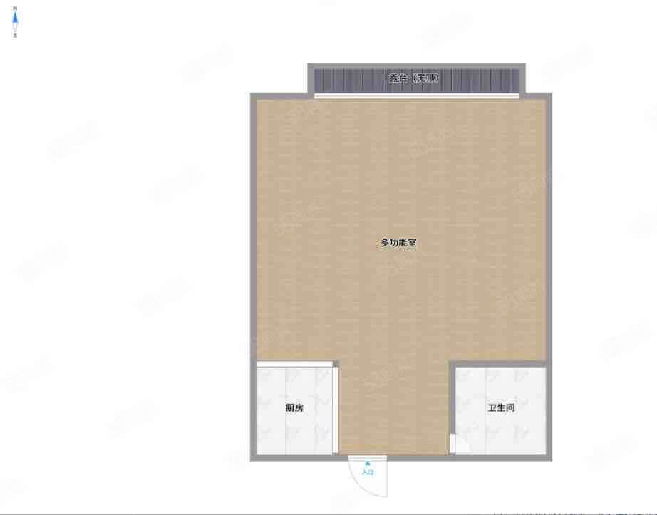 新东升福园东区(商住楼3号)1室0厅1卫32㎡北46万