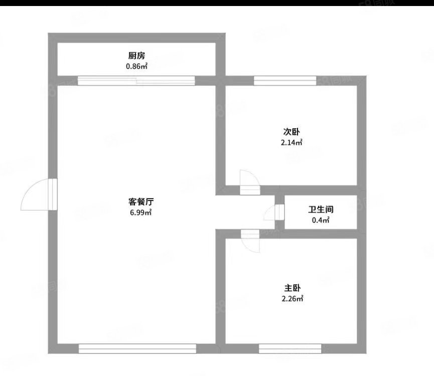 嘉屋苑(北区)2室2厅1卫88㎡南北48万