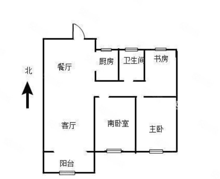 创想凯旋湾3室2厅1卫99.47㎡南北168万