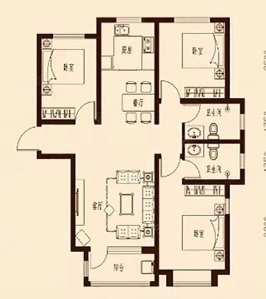 荆州碧桂园3室2厅1卫110㎡南北70万