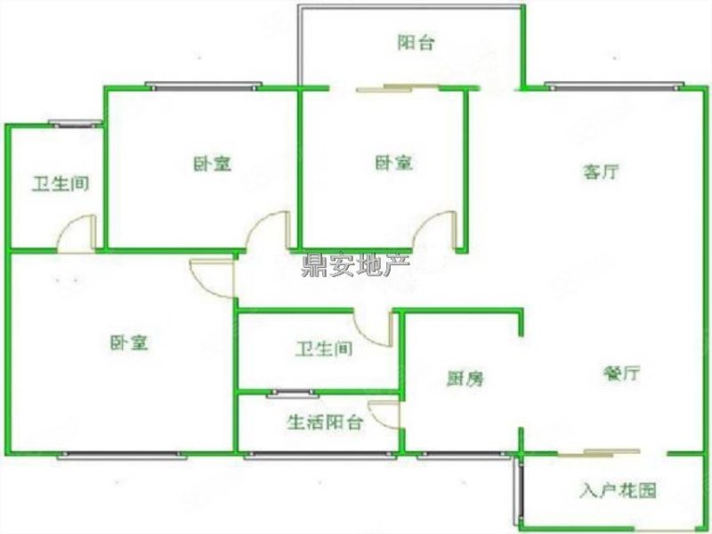 富丽花城3室2厅2卫112.7㎡南北143万