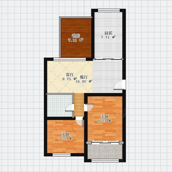 新都嘉美花园,多层4楼西边户63平客厅带窗70.8万