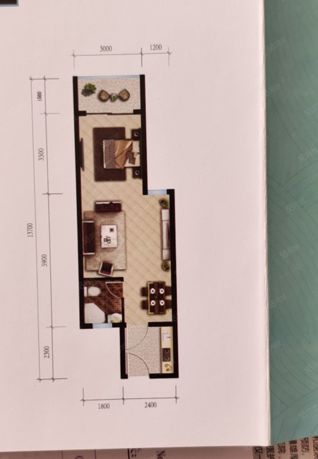 天悦花园2室1厅1卫51㎡南北50万